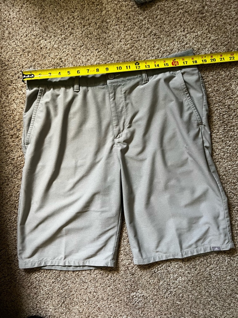adidas Men's Light Gray Athletic Golf Shorts - Picture 6 of 8